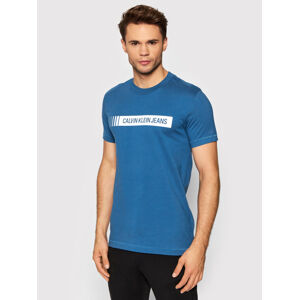 Calvin Klein pánské modré tričko Box - M (C2Y)